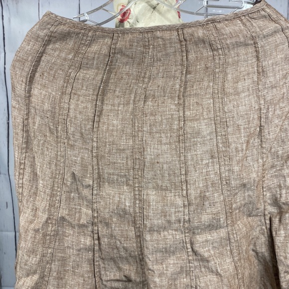 329. Mario Serrani 100%linen knee length skirt size 8 - Picture 4 of 10